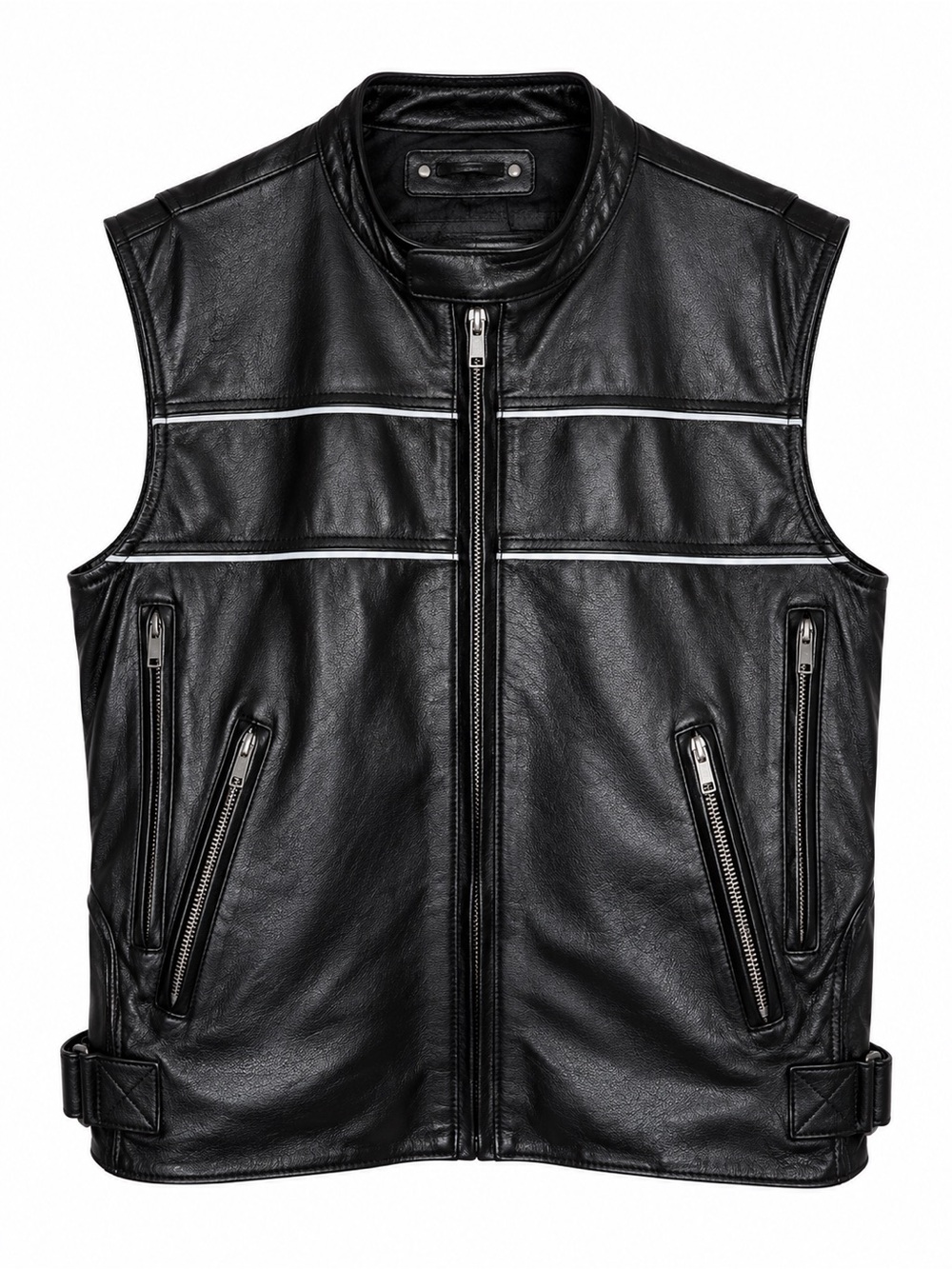 Wilsons Leather Mens Large Genuine Leather Motorcycle Biker Vest NWT
